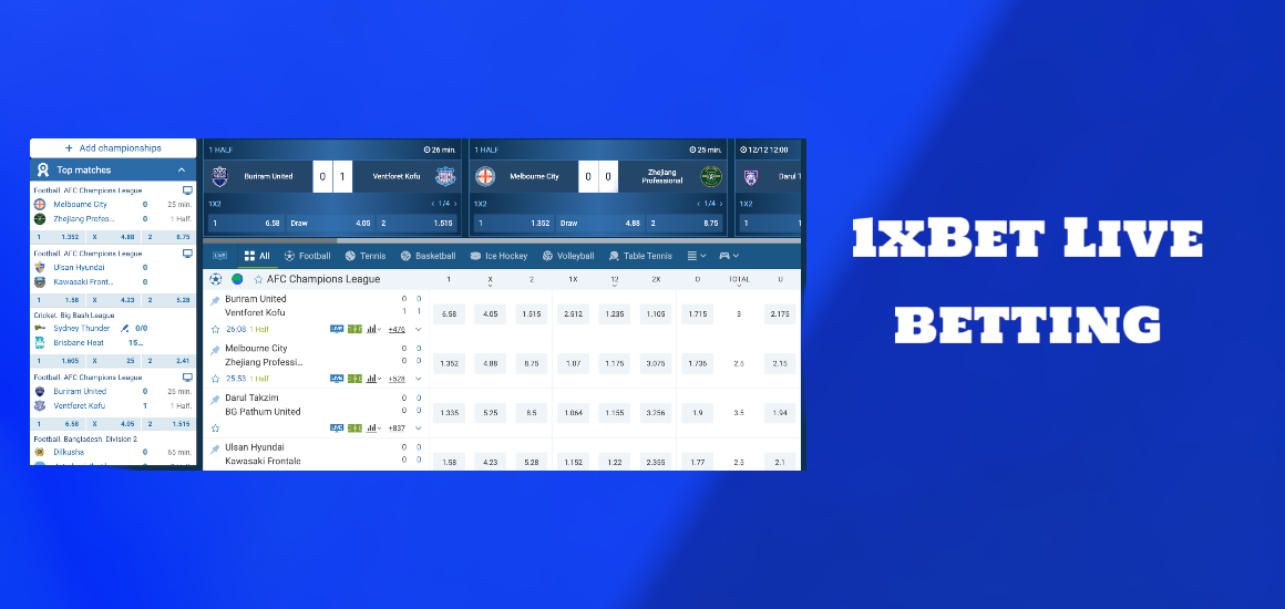 1xBet Live betting